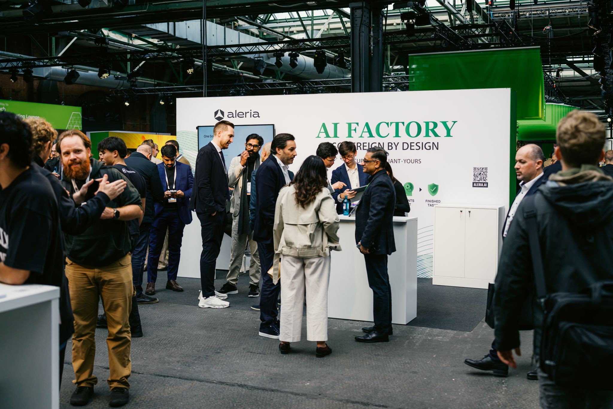 Aleria AI Factory booth at NVIDIA GTC Berlin 2026